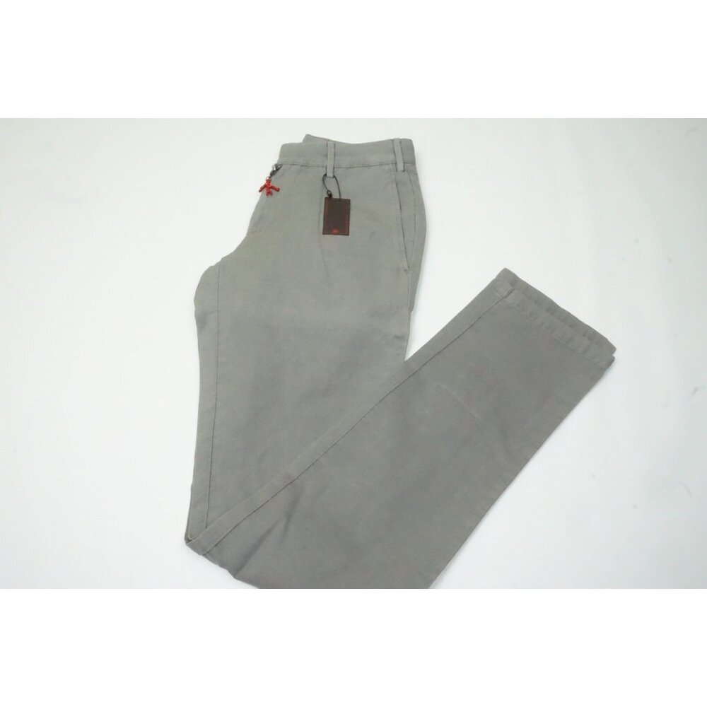 Isaia Tinto Capo 100% Cotton Gray Mens Pants Sz 46R Brand New